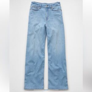 American Eagle Dreamy Drape Curvy Super High-Waisted Wide Leg Jeans